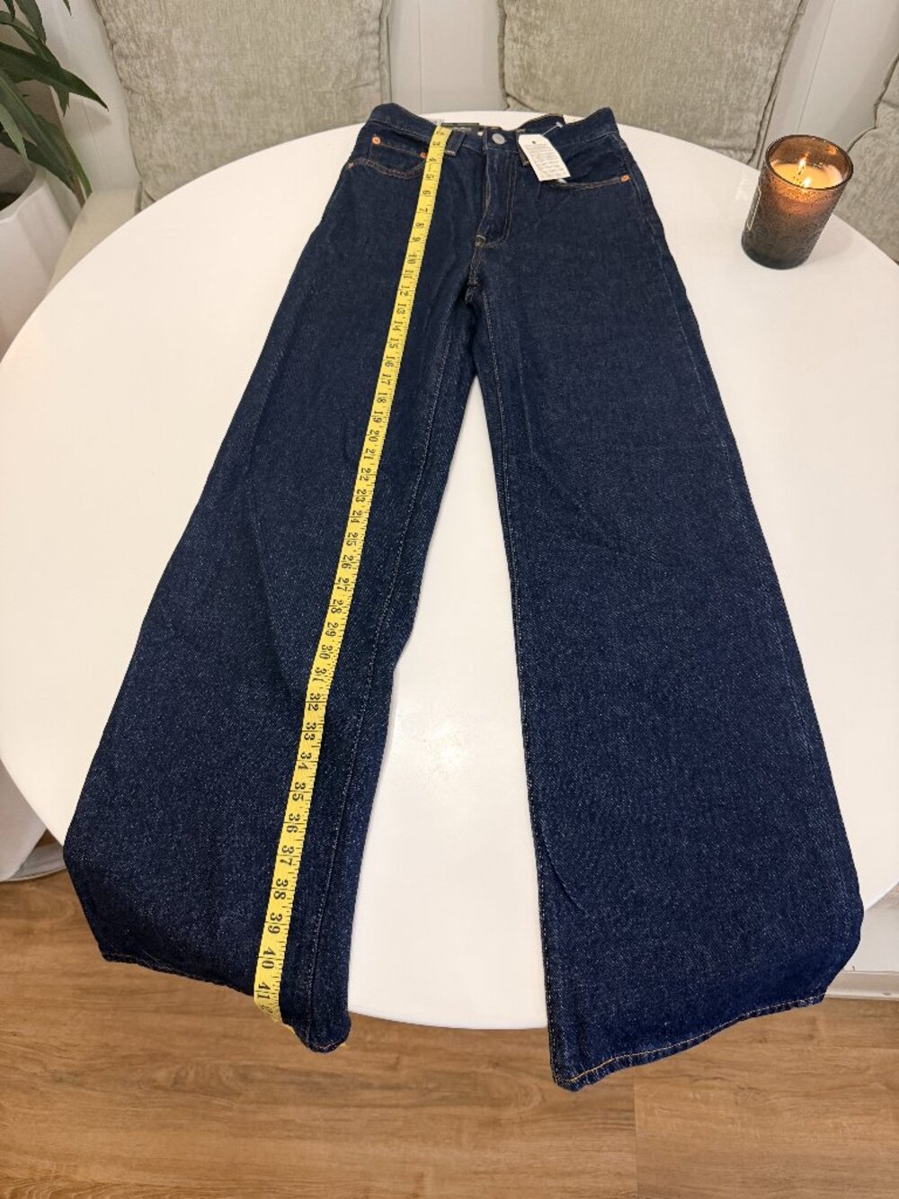 NWT Levi's Ribcage Wide Leg Jeans Dark Indigo High Rise Size 24